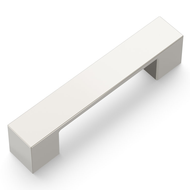 Satin Nickel 3-Inch Modern Bar Cabinet Pulls