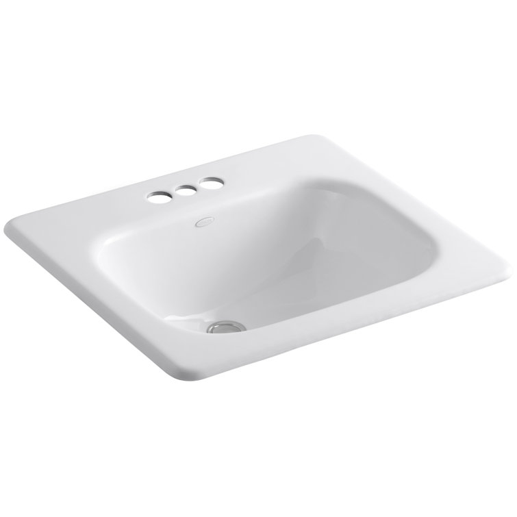 Tahoe Metal Rectangular Drop-In Bathroom Sink with Overflow