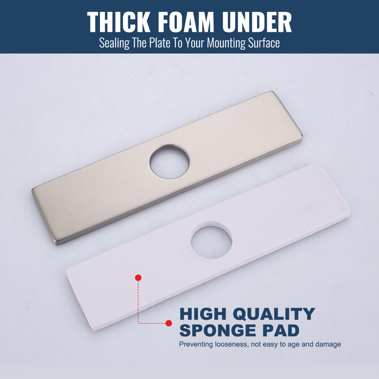 Brushed Nickel Stainless Steel Kitchen Faucet Deck Plate