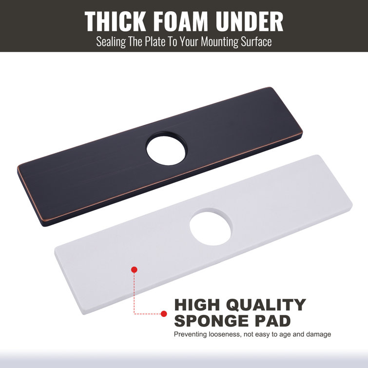 10" Oil Rubbed Bronze Stainless Steel Faucet Deck Plate
