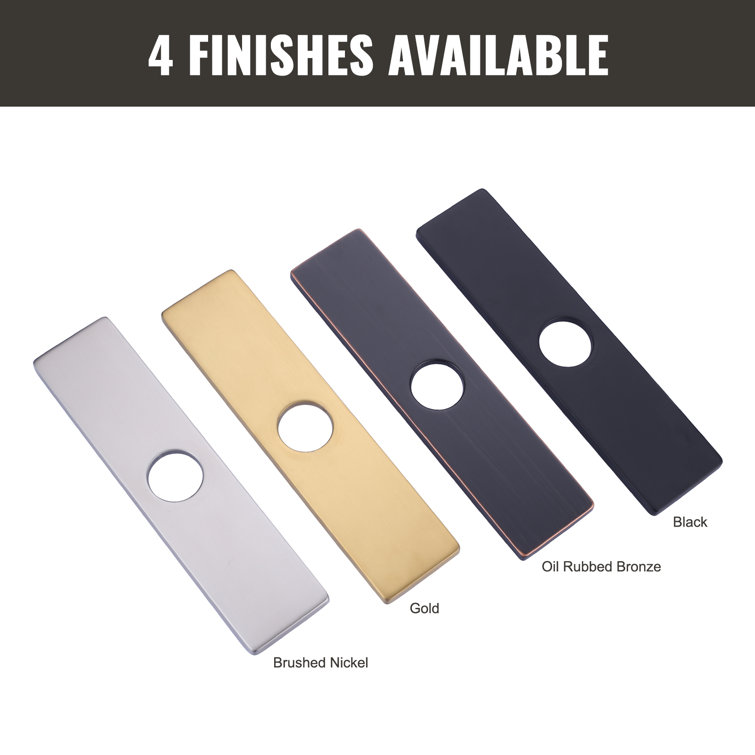 10" Oil Rubbed Bronze Stainless Steel Faucet Deck Plate