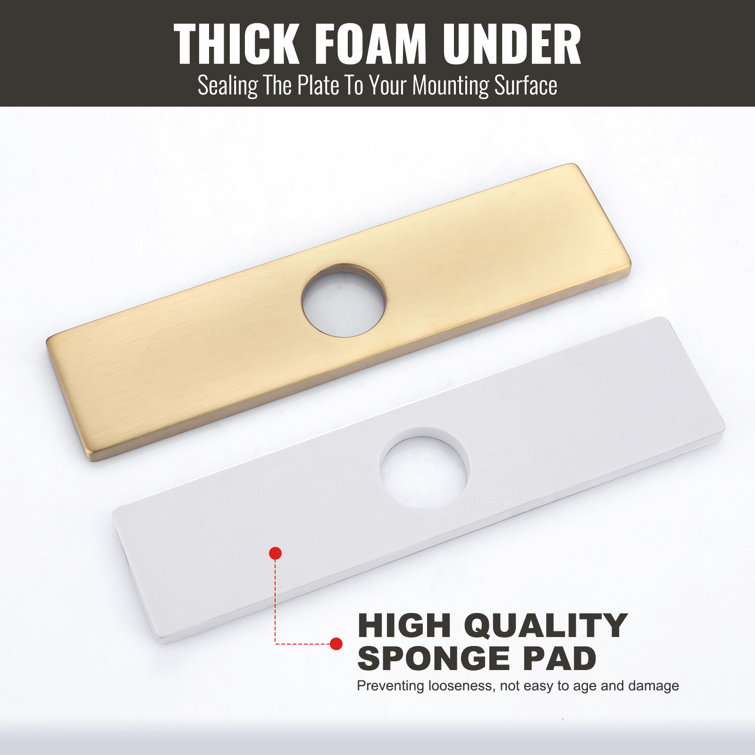10 Inch Gold Stainless Steel Kitchen Faucet Deck Plate