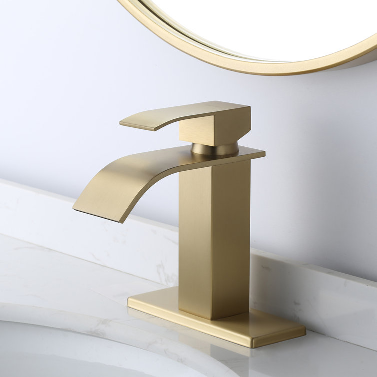 10 Inch Gold Stainless Steel Kitchen Faucet Deck Plate
