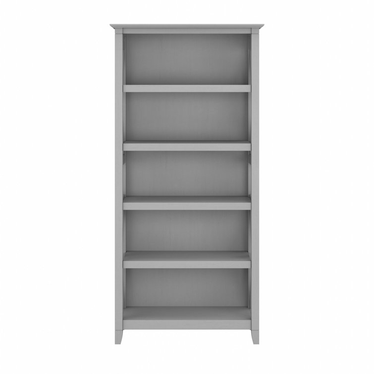 Cape Cod Gray Casual Farmhouse Engineered Wood 5-Shelf Bookcase