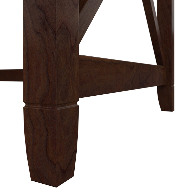 Bing Cherry Wood Composite 60" Corner Desk with Drawer