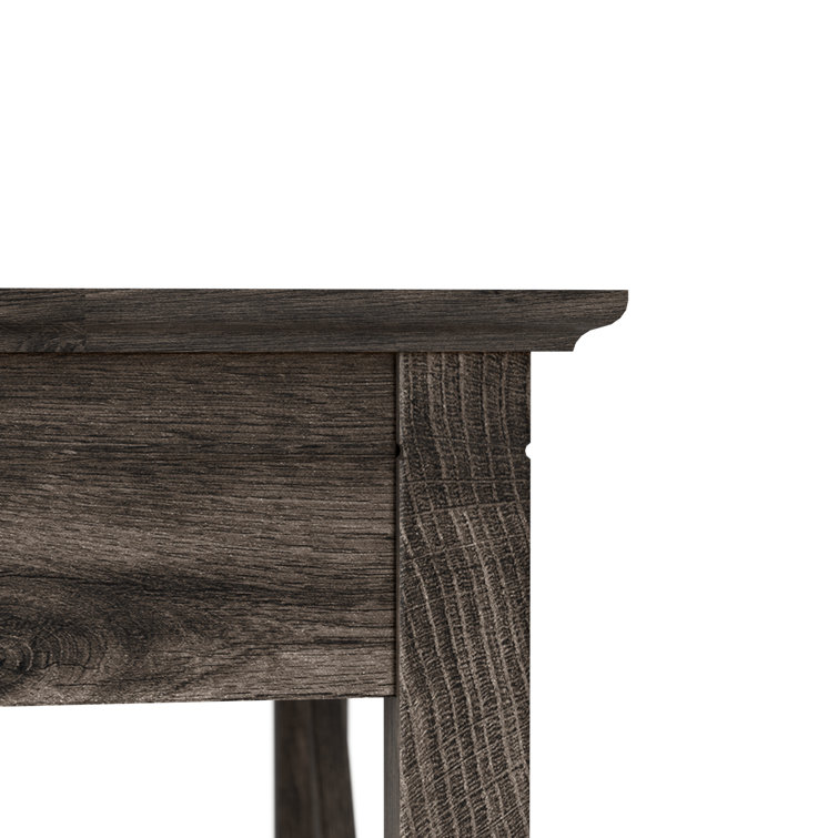 Key West 60W Dark Gray Hickory L-Shaped Casual Desk