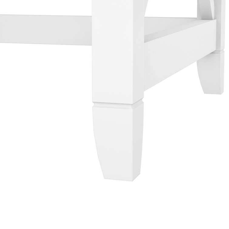 Key West 60" Reclaimed Pine L-Shaped Corner Desk in Pure White