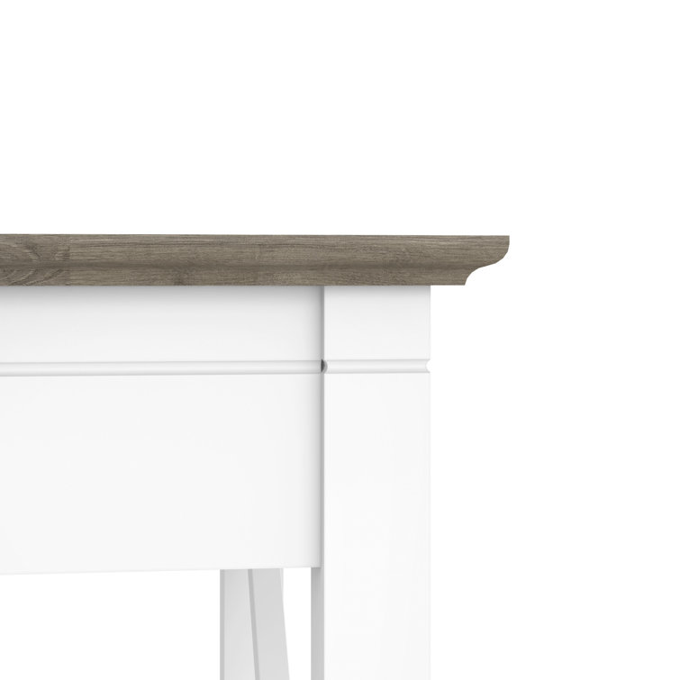Key West 60" Reclaimed Pine L-Shaped Corner Desk in Pure White