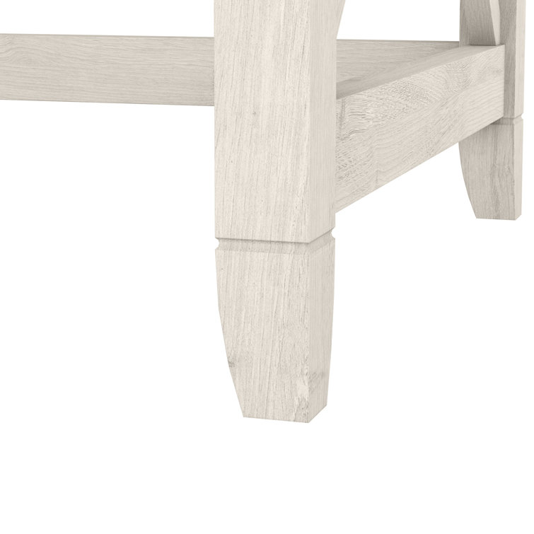 Key West Linen White Oak 60" L-Shaped Computer Desk