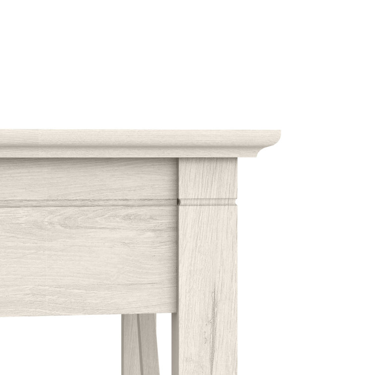 Key West Linen White Oak 60" L-Shaped Computer Desk