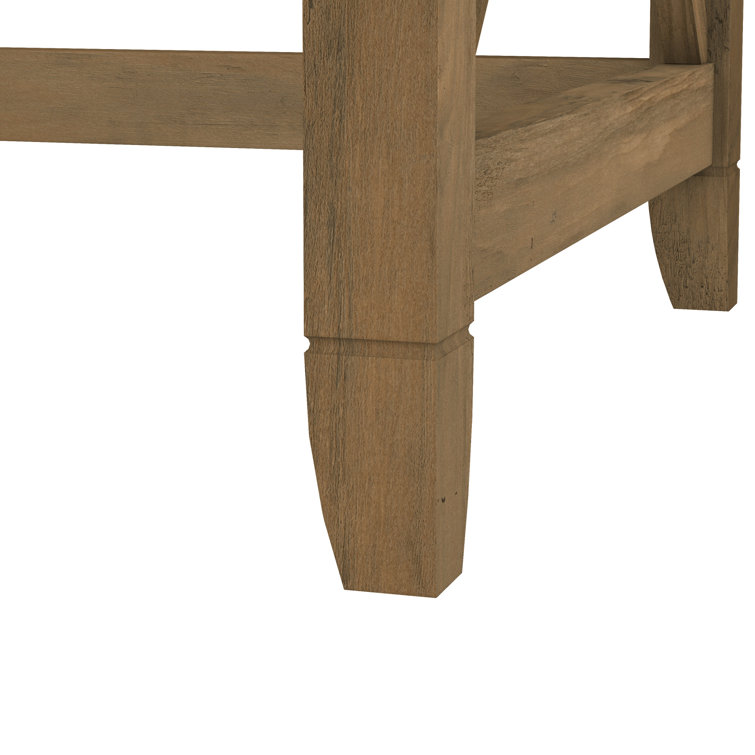 Reclaimed Pine 60" L-Shaped Corner Desk with X-Sides