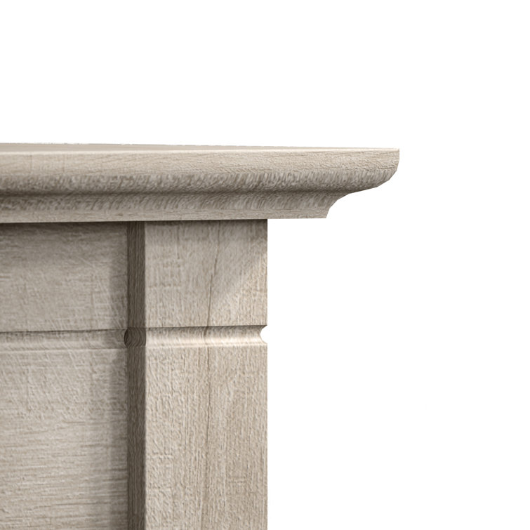 Washed Gray Particle Board L-Shaped Corner Desk