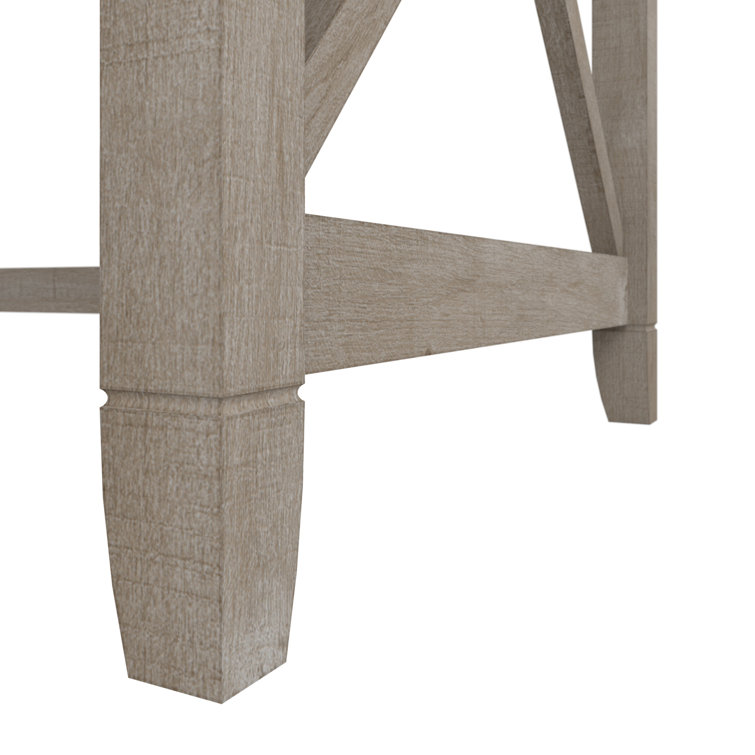 Washed Gray Particle Board L-Shaped Corner Desk