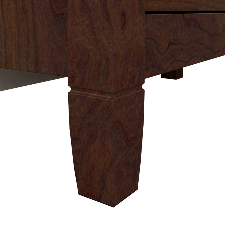 54'' Bing Cherry Wood Home Office Desk with Drawer and Keyboard Tray
