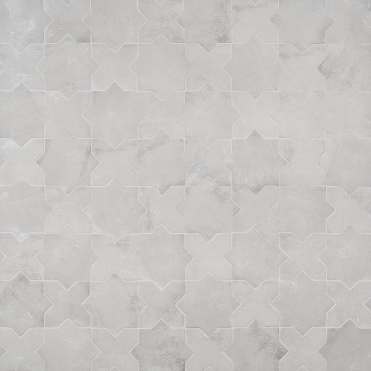 Noto Star-Crossed Gray Matte Porcelain Tile 6" x 6"