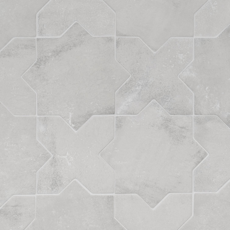 Noto Star-Crossed Gray Matte Porcelain Tile 6" x 6"