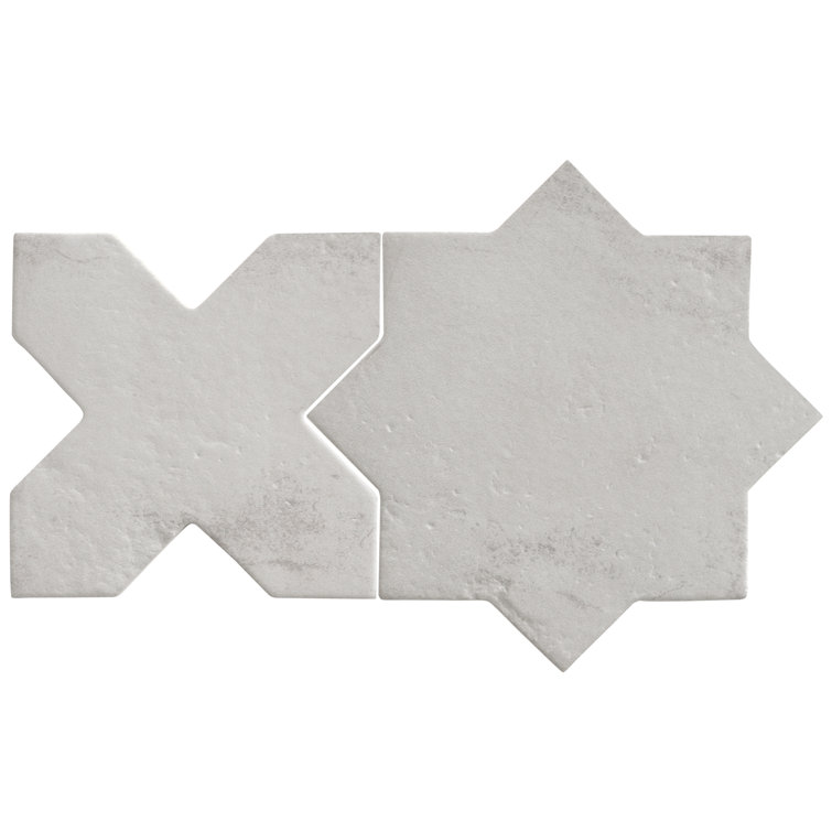 Noto Star-Crossed Gray Matte Porcelain Tile 6" x 6"