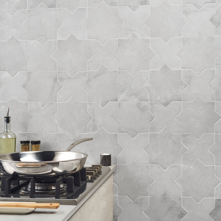 Noto Star-Crossed Gray Matte Porcelain Tile 6" x 6"