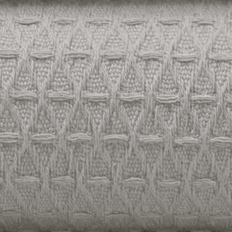 Classic Diamond Weave Cotton Queen Blanket in Gray