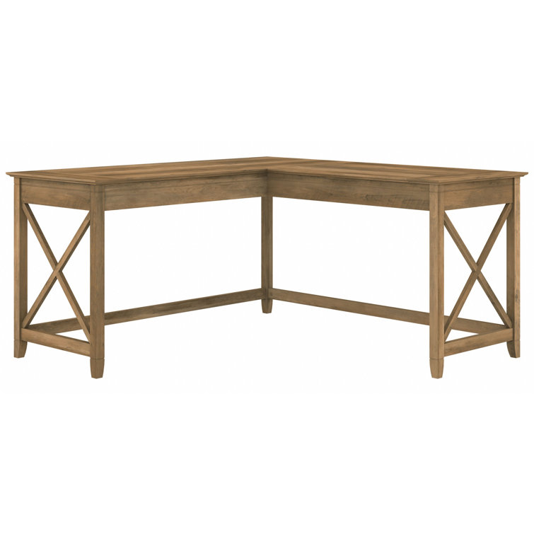 Reclaimed Pine 60" L-Shaped Corner Desk with X-Sides