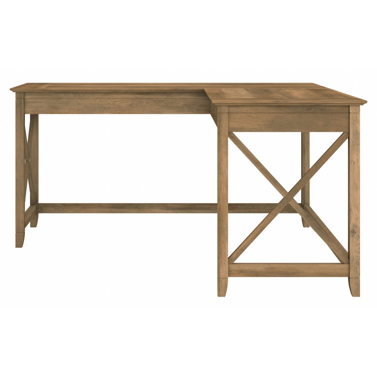 Reclaimed Pine 60" L-Shaped Corner Desk with X-Sides