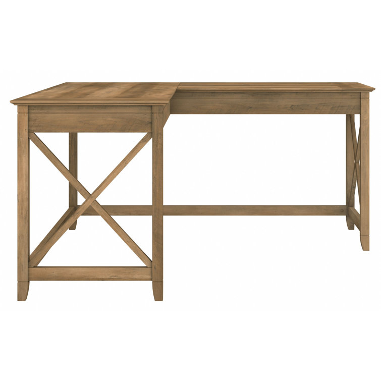 Reclaimed Pine 60" L-Shaped Corner Desk with X-Sides