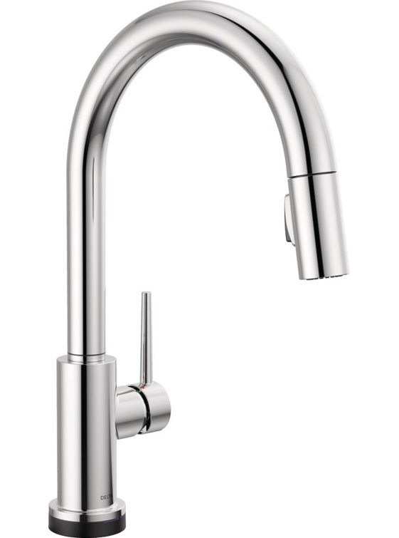 Chrome Pull-Down Kitchen Faucet with Voice Control