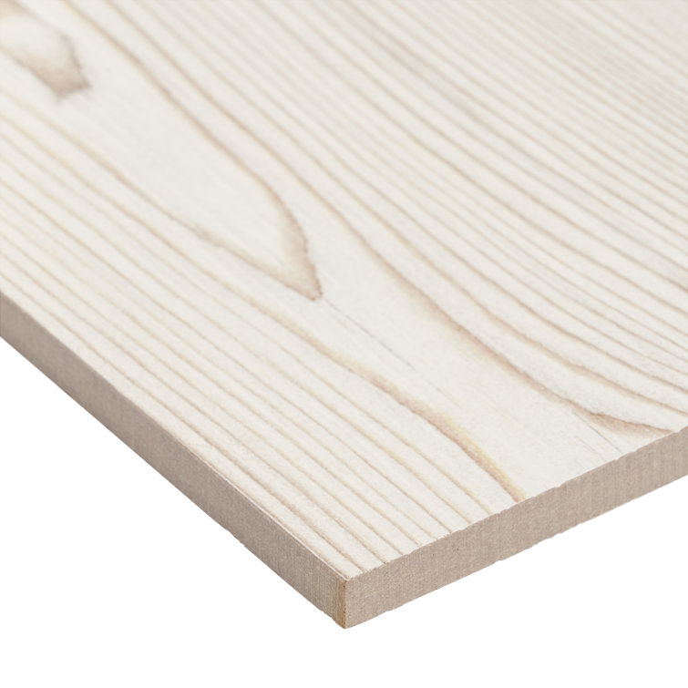 Teakwood Mandorla 8" x 48" Matte White Porcelain Wood Look Tile
