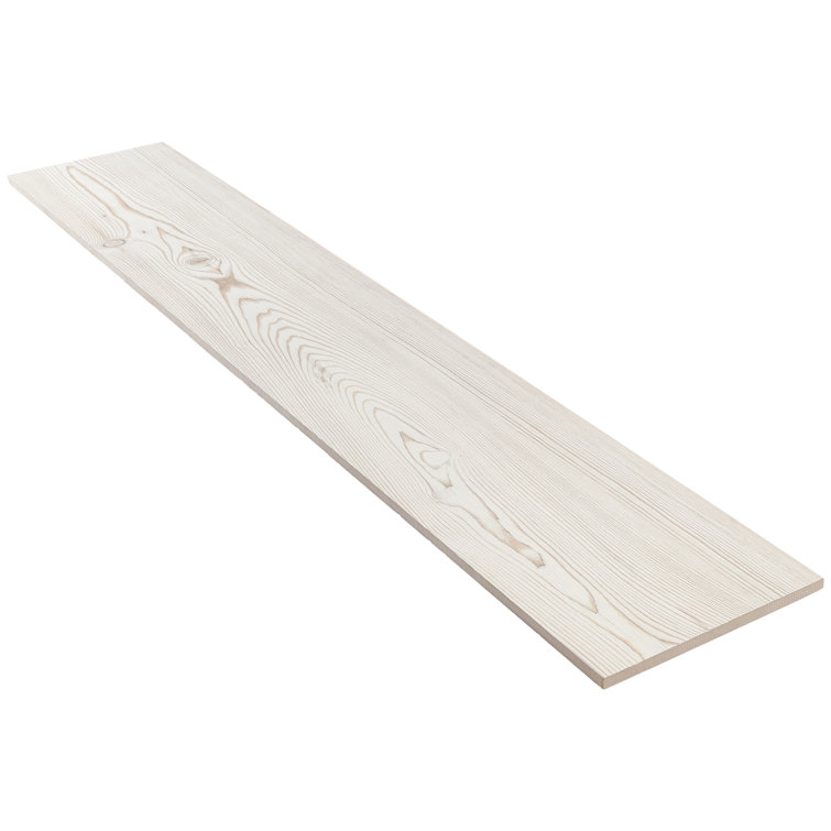 Teakwood Mandorla 8" x 48" Matte White Porcelain Wood Look Tile