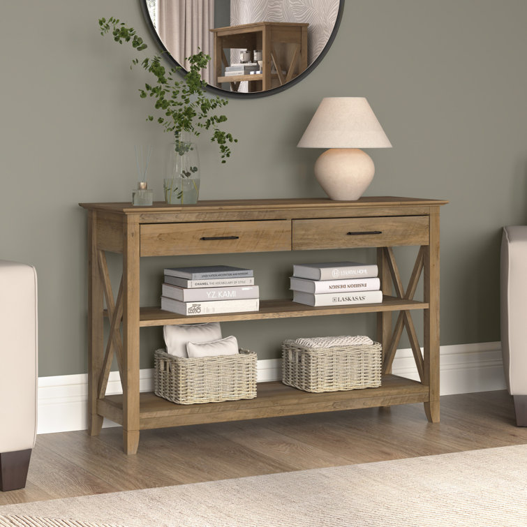 Key West 46.9" Reclaimed Pine Engineered Wood Console Table with Storage