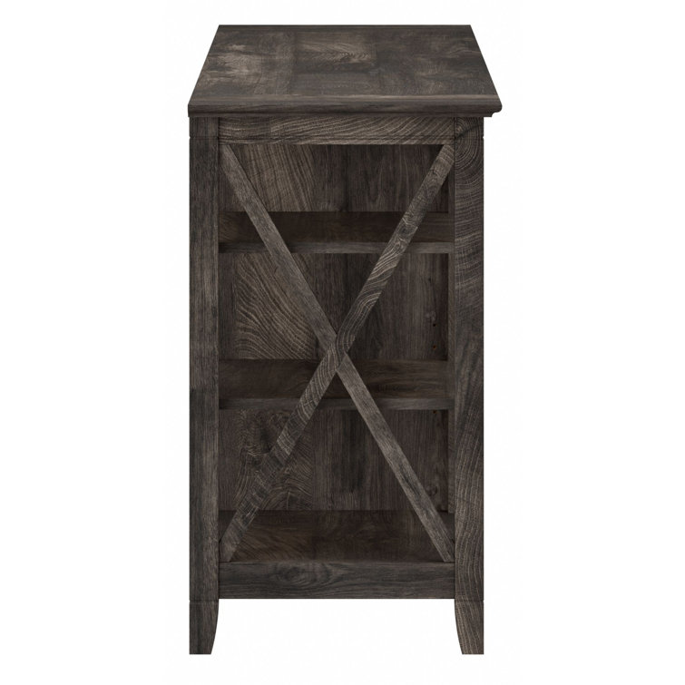 Key West 60'' Dark Gray Hickory Media Console with Adjustable Shelves