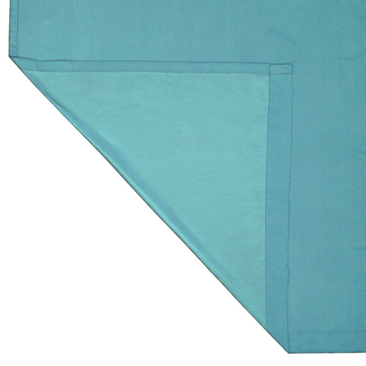 Aegean Blue Light-Filtering Polyester Rod Pocket Curtain Panels, 54" x 40"