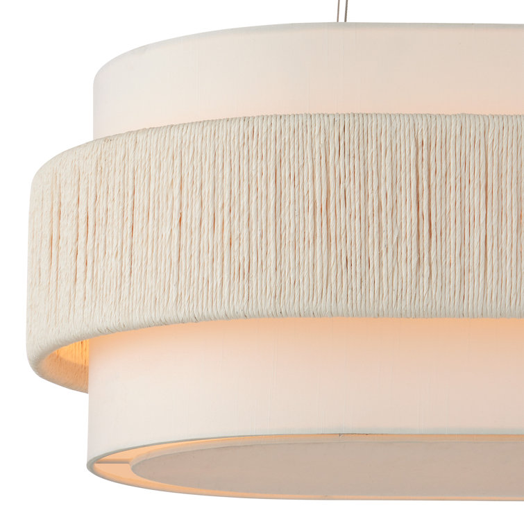 Monreale White and Off-White Oval Chandelier