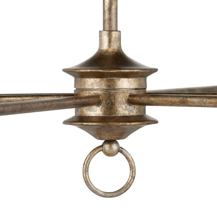 Pyrite Bronze Two-Tier Candle Chandelier with Adjustable Height