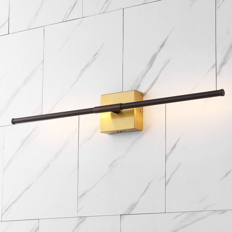 Oil Rubbed Bronze and Brass Gold Dimmable LED Wall Sconce