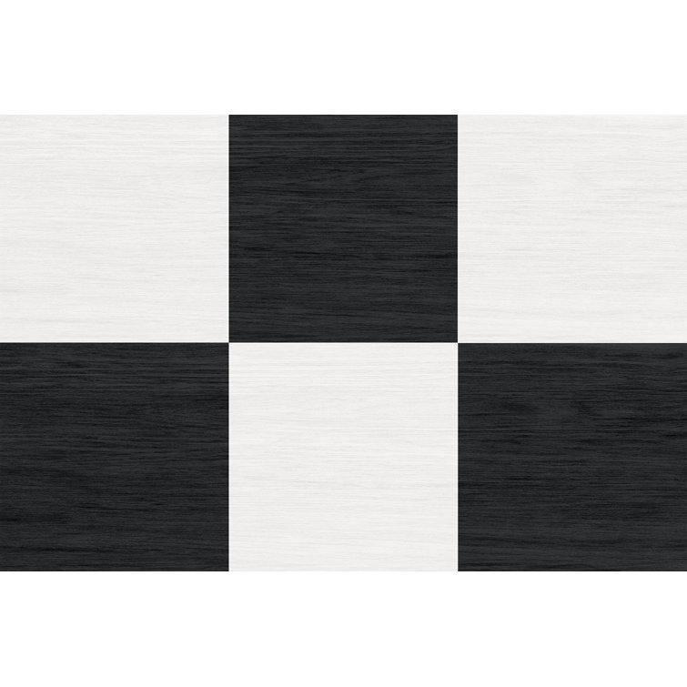 Lawrence Black and White Vinyl Peel and Stick Floor Tiles