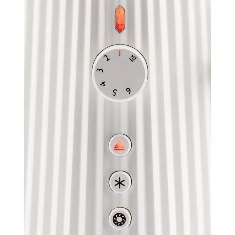 White Stainless Steel 4-Slice Toaster with Crumb Tray