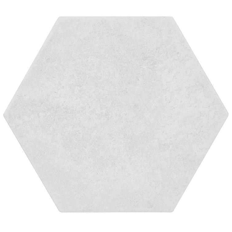Hayes White Hexagon Matte Porcelain Floor and Wall Tile