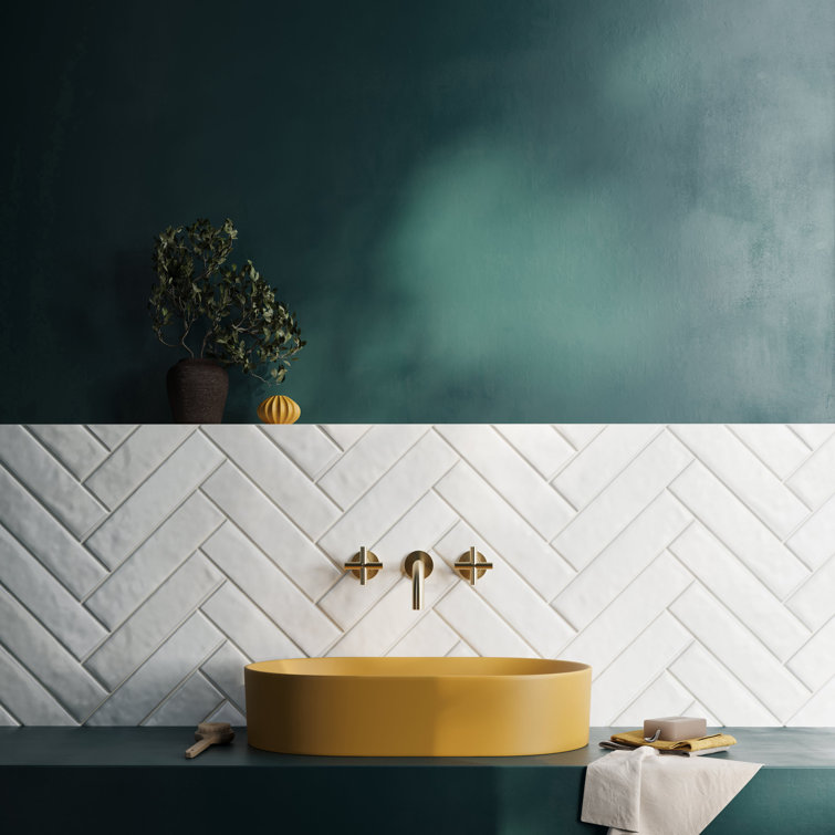 Marina White 3x12 Ceramic Subway Wall Tile