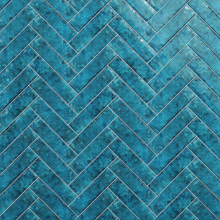 Moze Blue 3" x 12" Polished Ceramic Subway Wall Tile