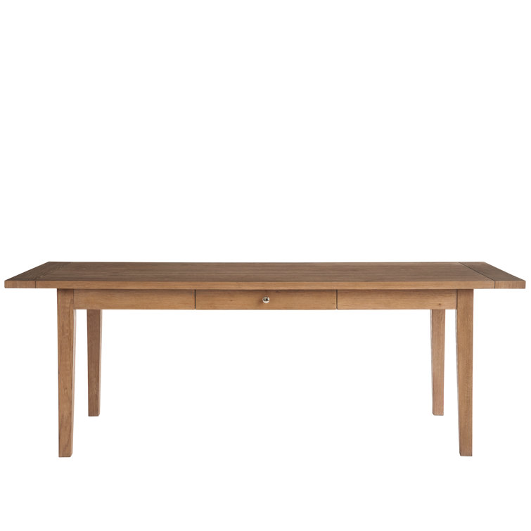 Natural Oak Mid-Century Modern Rectangular Dining Table