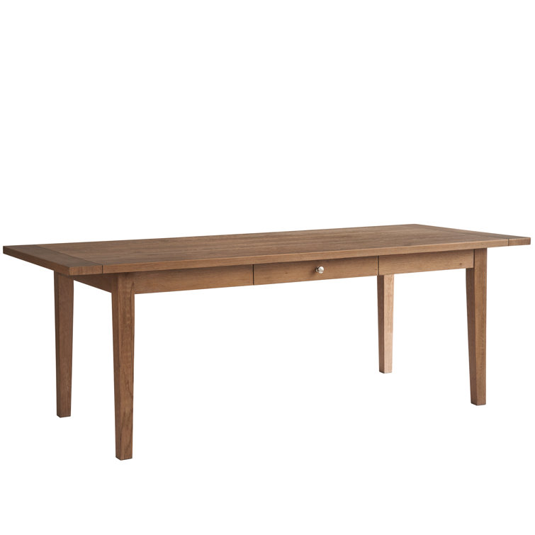 Natural Oak Mid-Century Modern Rectangular Dining Table