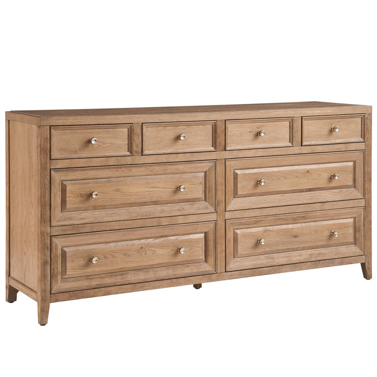 Gray Double Dresser with Soft Close Drawers and Felt Lined Trays
