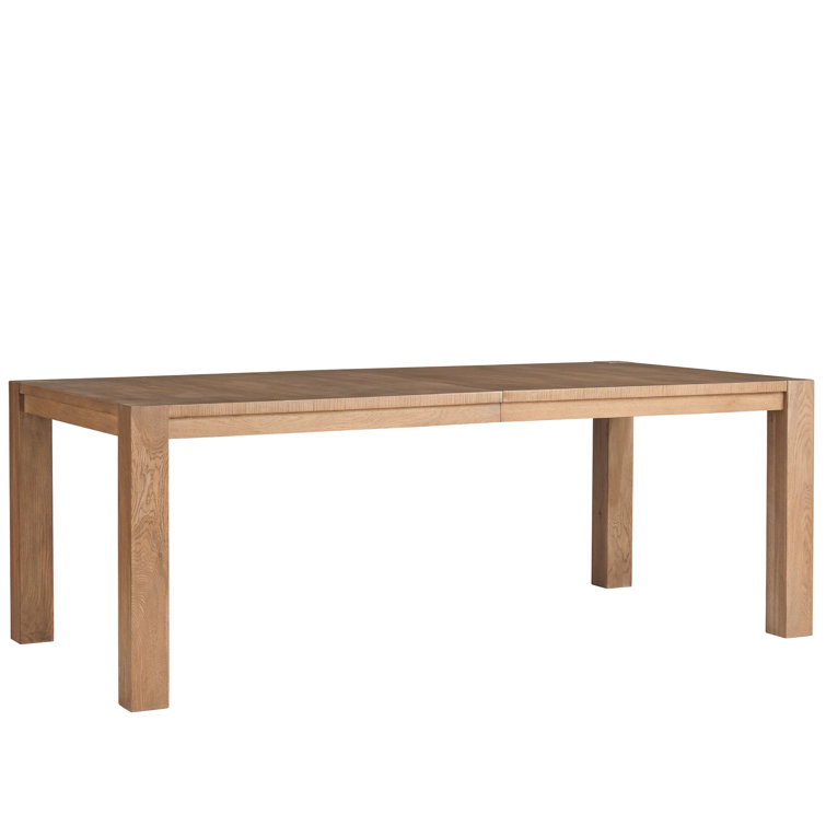 Natural Oak Extendable Rectangular Dining Table for Ten
