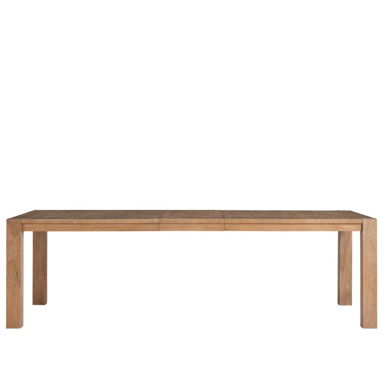 Natural Oak Extendable Rectangular Dining Table for Ten