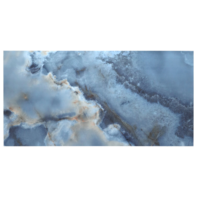 Regal Onyx Blue 24" x 47" Porcelain Marble Look Tile