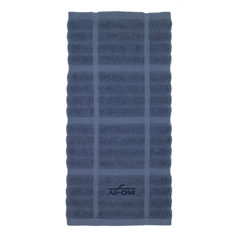 Indigo Terry Cotton Kitchen Towel Set, 17"x30"