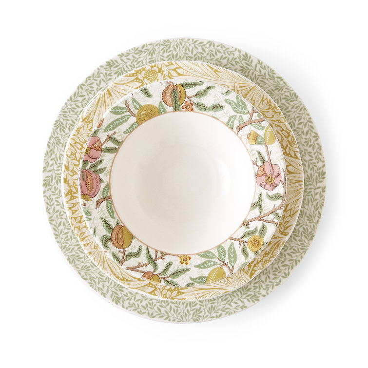 Morris & Co Heritage Porcelain 12-Piece Dinner Set