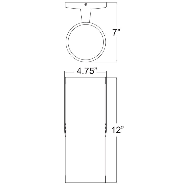 Bronze Cylinder Energy Star Dimmable Wall Sconce