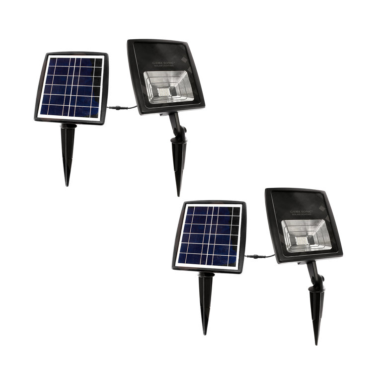 Black Matte Aluminum Solar LED Flood Light with Warm White 2700K